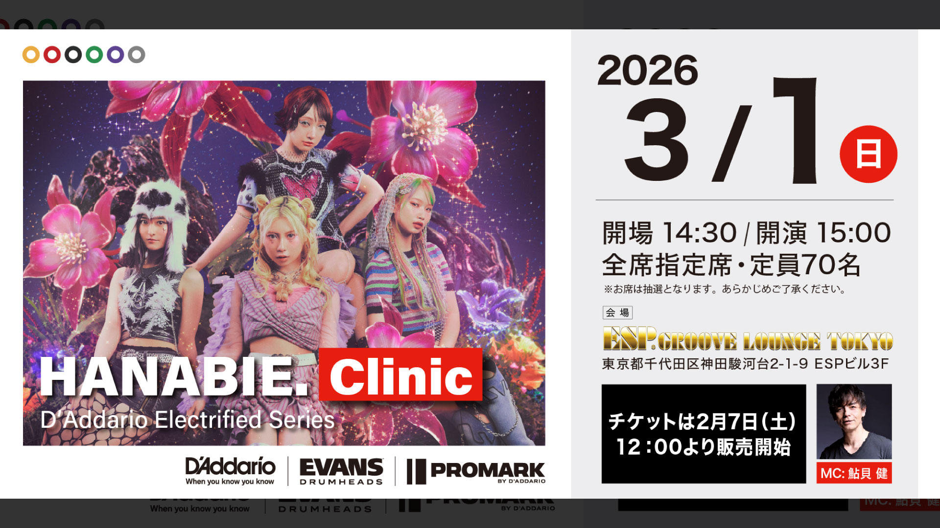 D’Addario Electrified Series『HANABIE. Clinic』